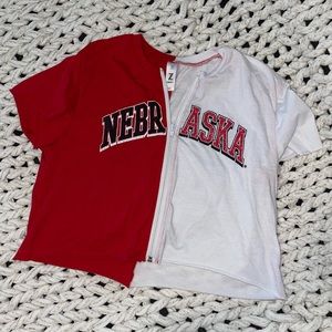 Nebraska Zip Up Crop Top